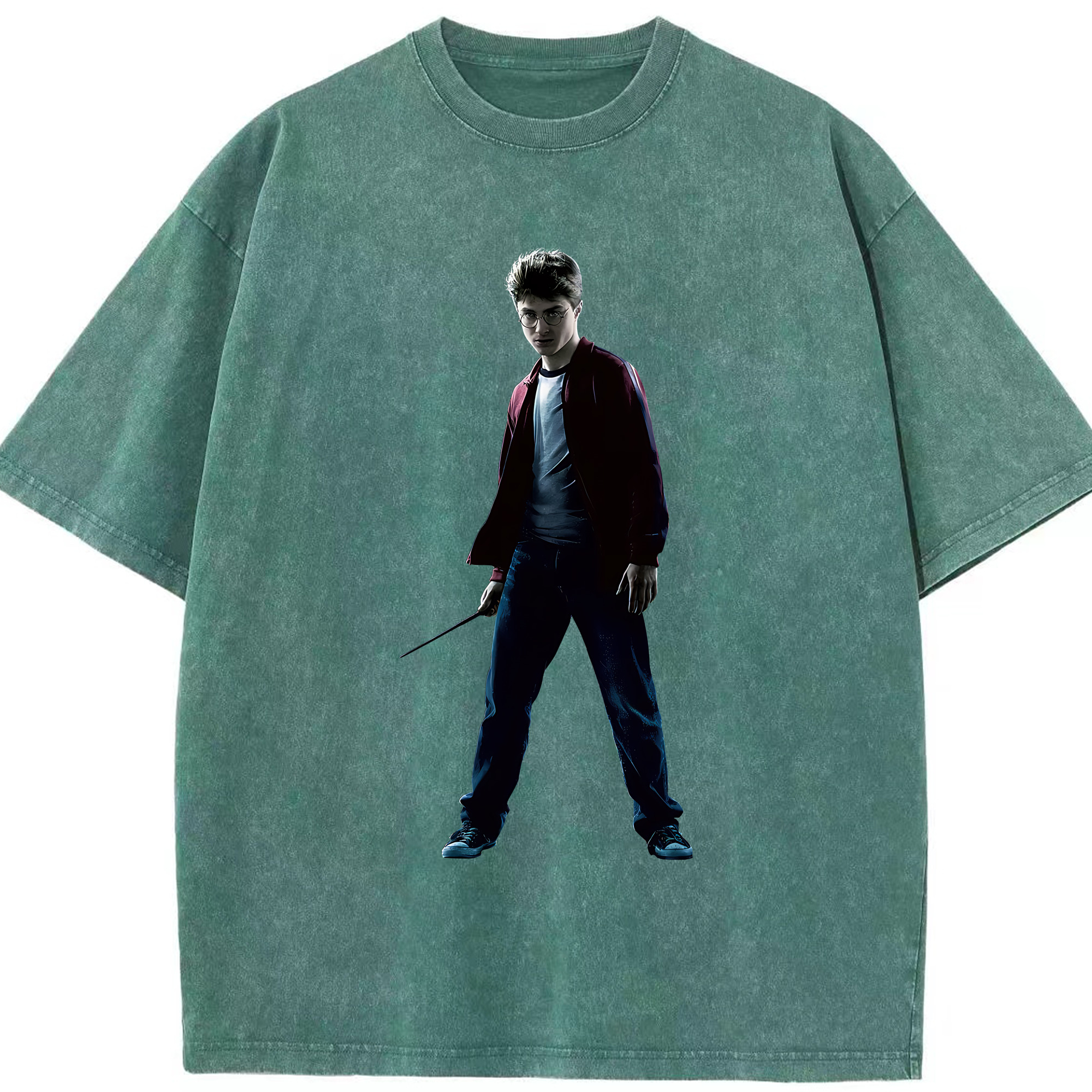 （画像用） Harry Potter ハリー・ポッターシリーズ 綿100% ヴィンテージ風 半袖Tシャツ（フロントプリント）
